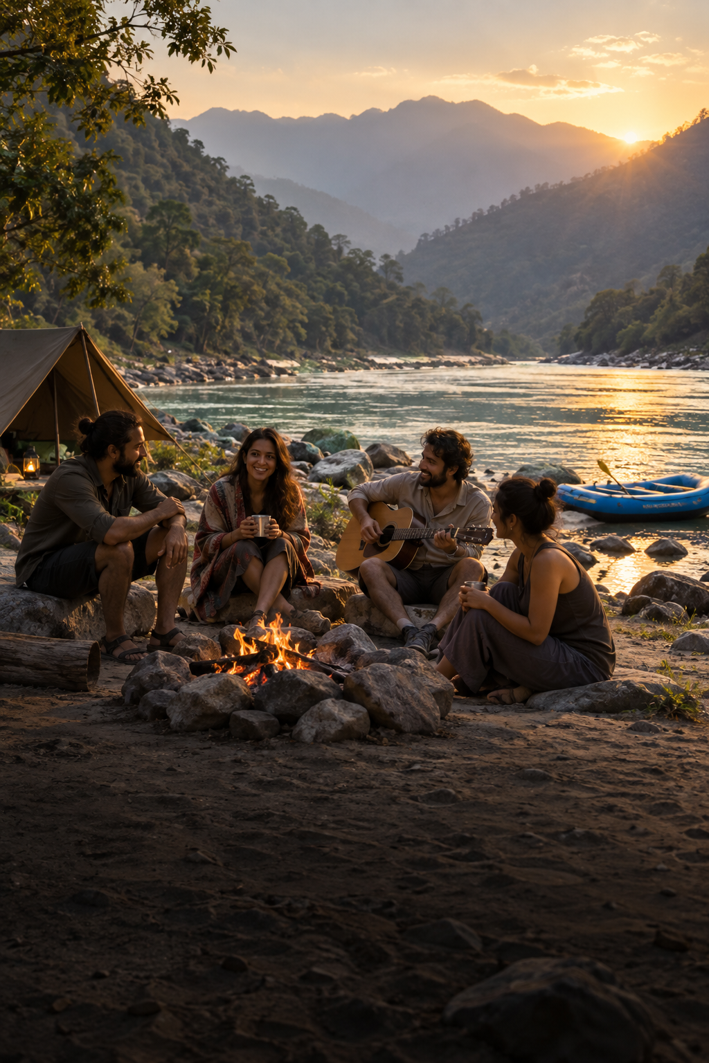 Rishikesh community getaway beside the Ganges